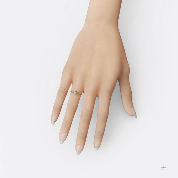 Nhẫn Đính Hôn Vàng Trắng đá Ruby MDJ NNU100