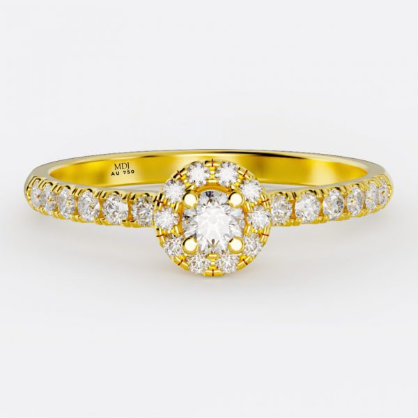 Nhẫn Đính Hôn Vàng Trắng đá Ruby MDJ NNU100