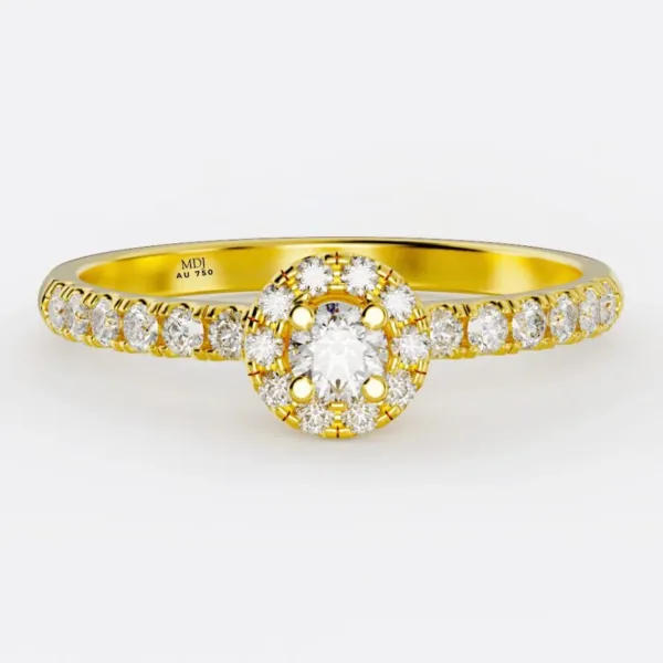 Nhẫn Đính Hôn Vàng Trắng đá Ruby MDJ NNU100
