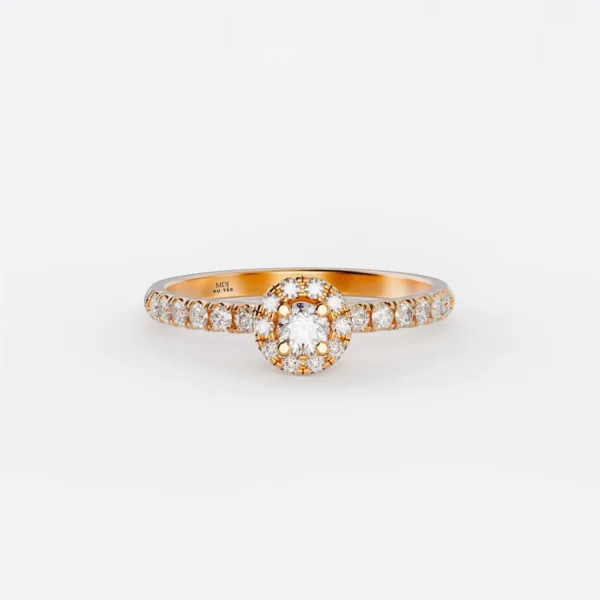 Nhẫn Đính Hôn Vàng Trắng đá Ruby MDJ NNU100