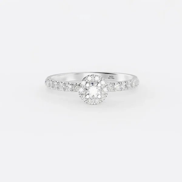 Nhẫn Đính Hôn Vàng Trắng đá Ruby MDJ NNU100