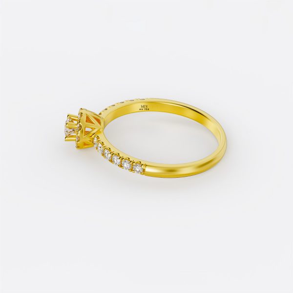 Nhẫn Đính Hôn Vàng Trắng đá Ruby MDJ NNU100