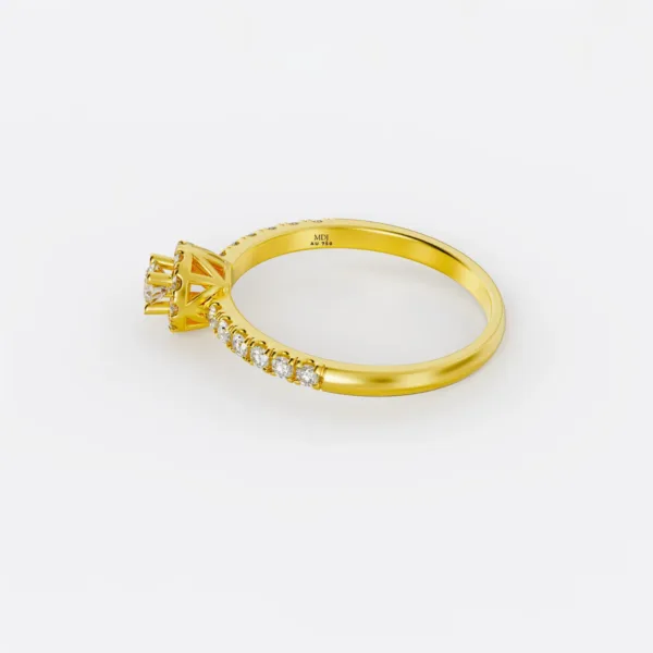 Nhẫn Đính Hôn Vàng Trắng đá Ruby MDJ NNU100