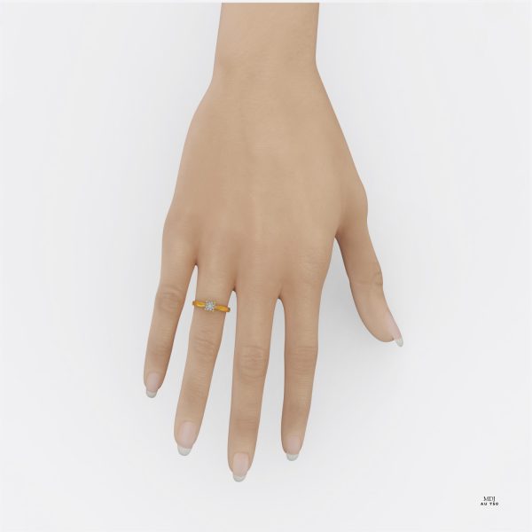 Nhẫn Cầu Hôn Vàng Trắng Hà Nội MDJ NNU110