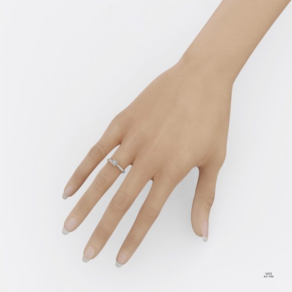 Nhẫn Cầu Hôn Vàng Trắng Hà Nội MDJ NNU110