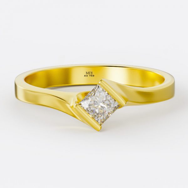 Nhẫn cầu hôn vàng tây MDJ NNU111