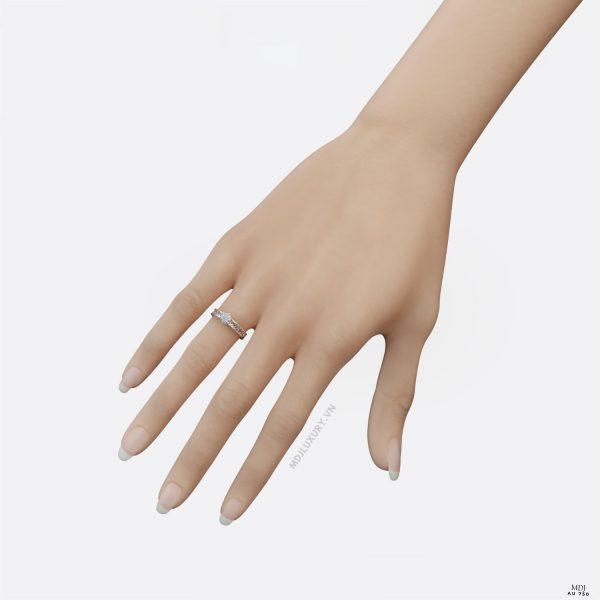 Nhẫn Nữ Vàng Trắng MDJ NNU138