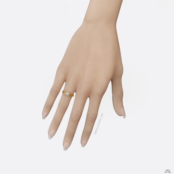 Nhẫn Nữ Vàng Trắng MDJ NNU138