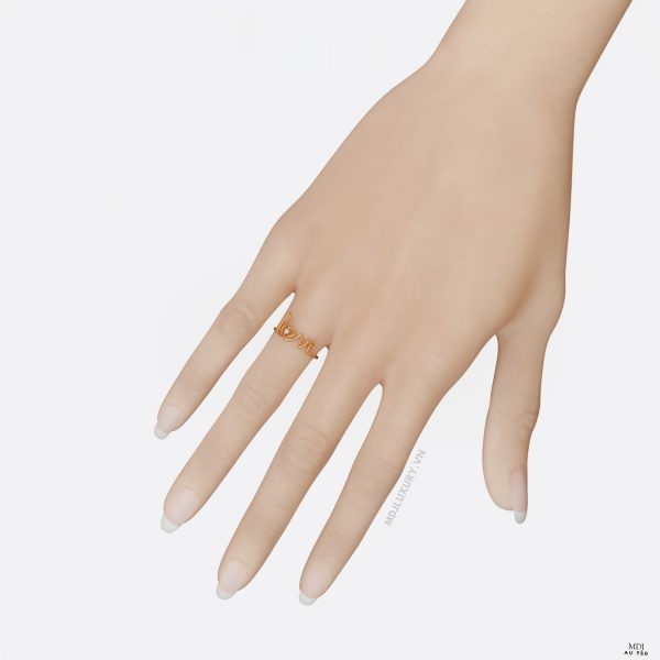 Nhẫn Đính Hôn Trái Tim Ruby vàng trắng MDJ NNU141