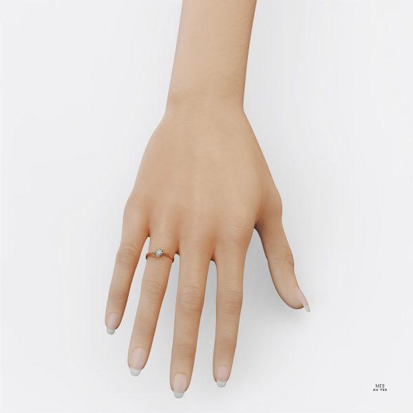 Nhẫn Đính Hôn Cao Cấp Vàng Trắng NNU161