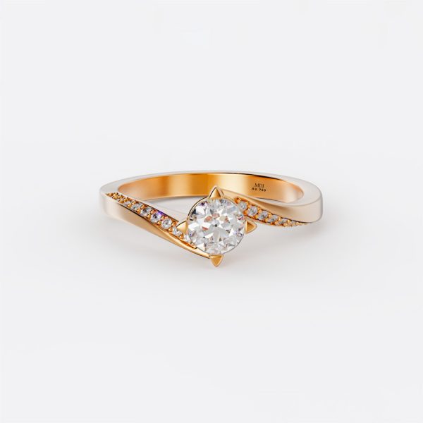 Nhẫn Đính Hôn Cao Cấp Vàng Trắng NNU161