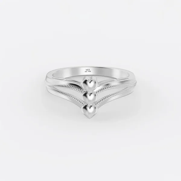 Nhẫn Cầu Hôn Vàng Tây Trái Tim Hạnh Phúc NNU194