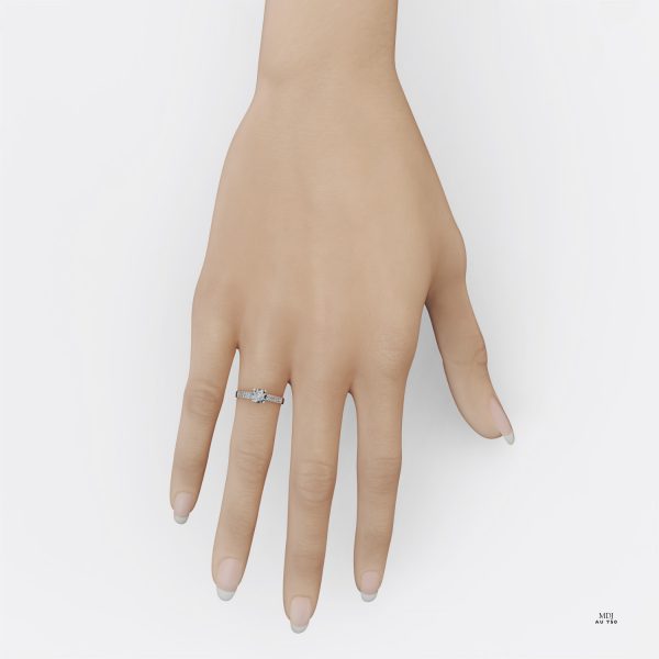 Nhẫn Nữ Đính Hôn Kim Cương nhân Tạo Cao Cấp NNU203