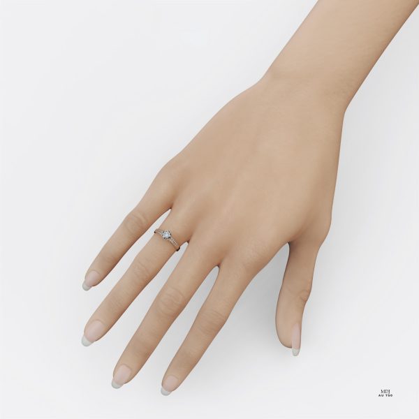 Nhẫn Nữ Đính Hôn Kim Cương nhân Tạo Cao Cấp NNU203