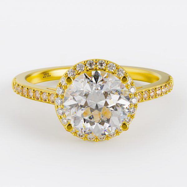 Nhẫn Cầu Hôn Vàng Hồng đá Ruby NNU52