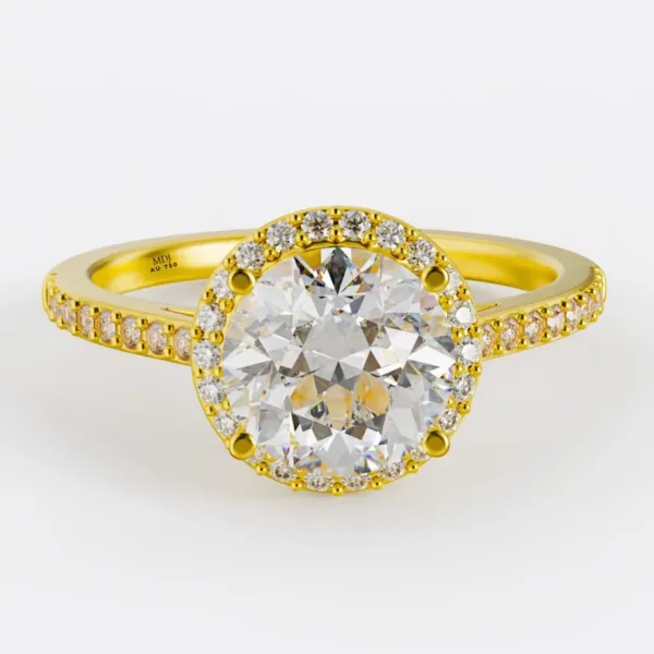 Nhẫn Cầu Hôn Vàng Hồng đá Ruby NNU52