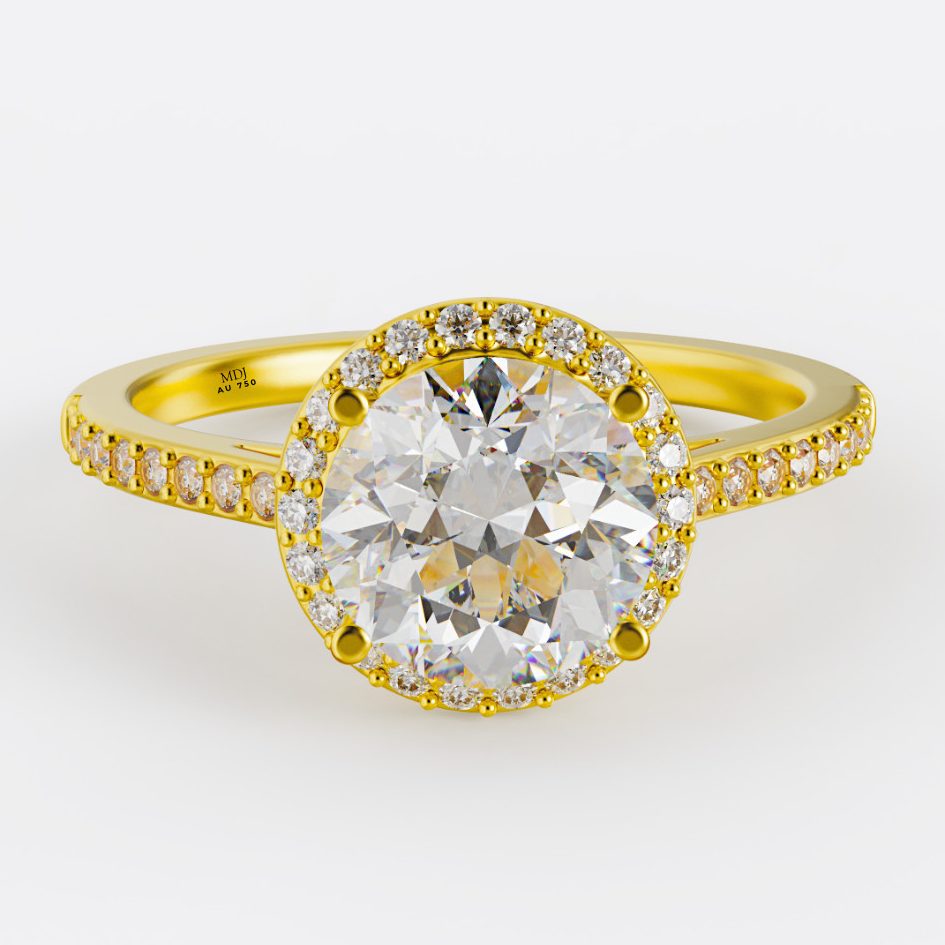 Nhẫn Cầu Hôn Vàng Hồng đá Ruby NNU52