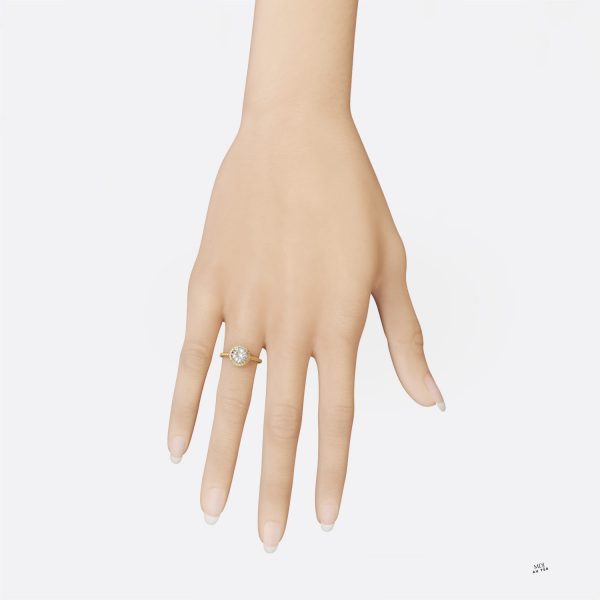 Nhẫn Cầu Hôn Vàng Hồng đá Ruby NNU52