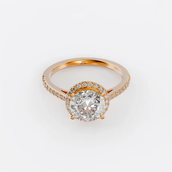 Nhẫn Cầu Hôn Vàng Hồng đá Ruby NNU52