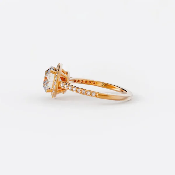 Nhẫn Cầu Hôn Vàng Hồng đá Ruby NNU52