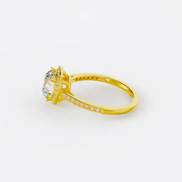 Nhẫn Cầu Hôn Vàng Hồng đá Ruby NNU52