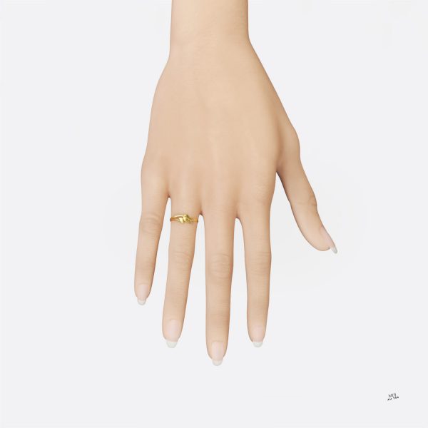 Nhẫn Nữ Vàng Trắng 18k đẹp - Nhẫn Vàng Nữ MDJ NNU80