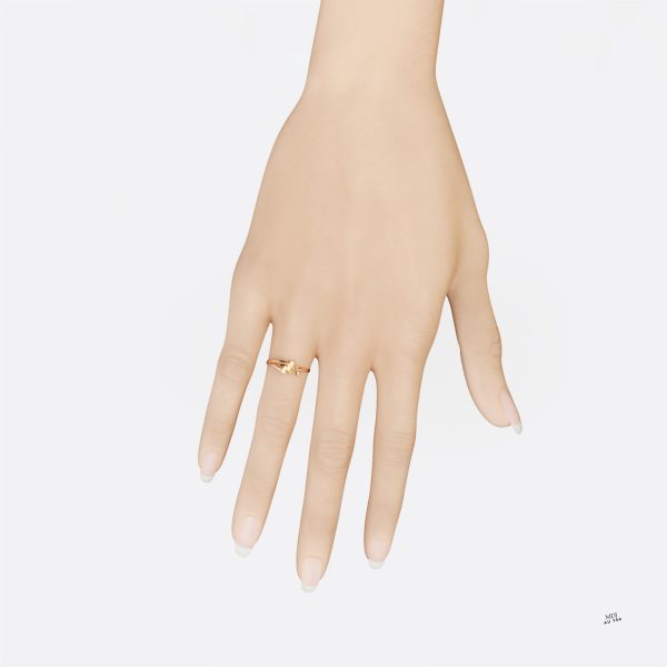 Nhẫn Nữ Vàng Trắng 18k đẹp - Nhẫn Vàng Nữ MDJ NNU80