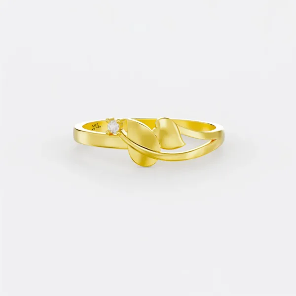 Nhẫn Nữ Vàng Trắng 18k đẹp - Nhẫn Vàng Nữ MDJ NNU80