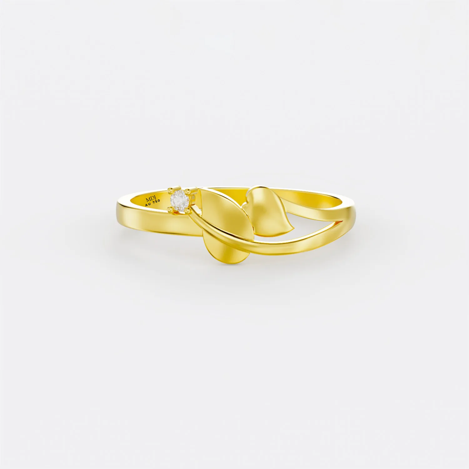 Nhẫn Nữ Vàng Trắng 18k đẹp - Nhẫn Vàng Nữ MDJ NNU80