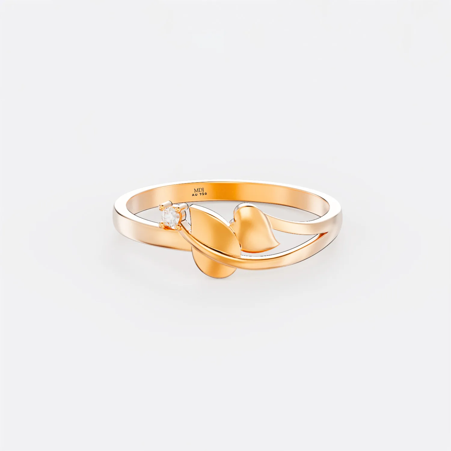 Nhẫn Nữ Vàng Trắng 18k đẹp - Nhẫn Vàng Nữ MDJ NNU80
