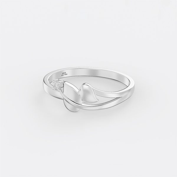 Nhẫn Nữ Vàng Trắng 18k đẹp - Nhẫn Vàng Nữ MDJ NNU80