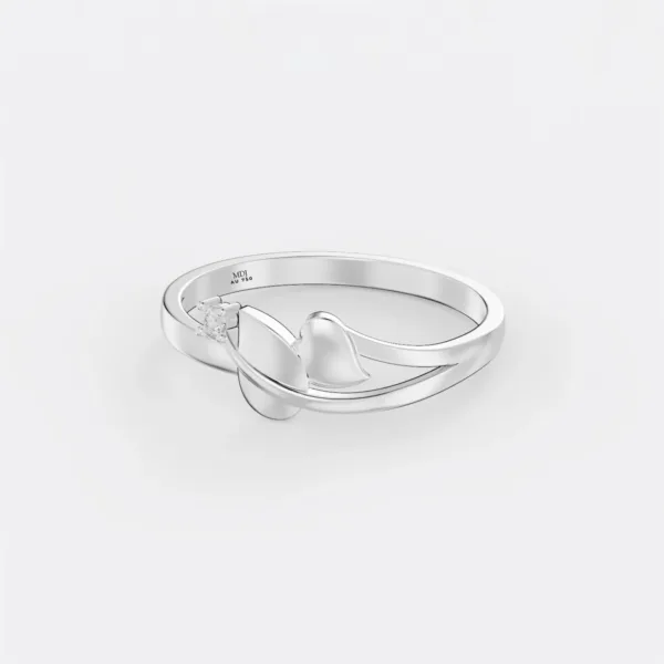 Nhẫn Nữ Vàng Trắng 18k đẹp - Nhẫn Vàng Nữ MDJ NNU80