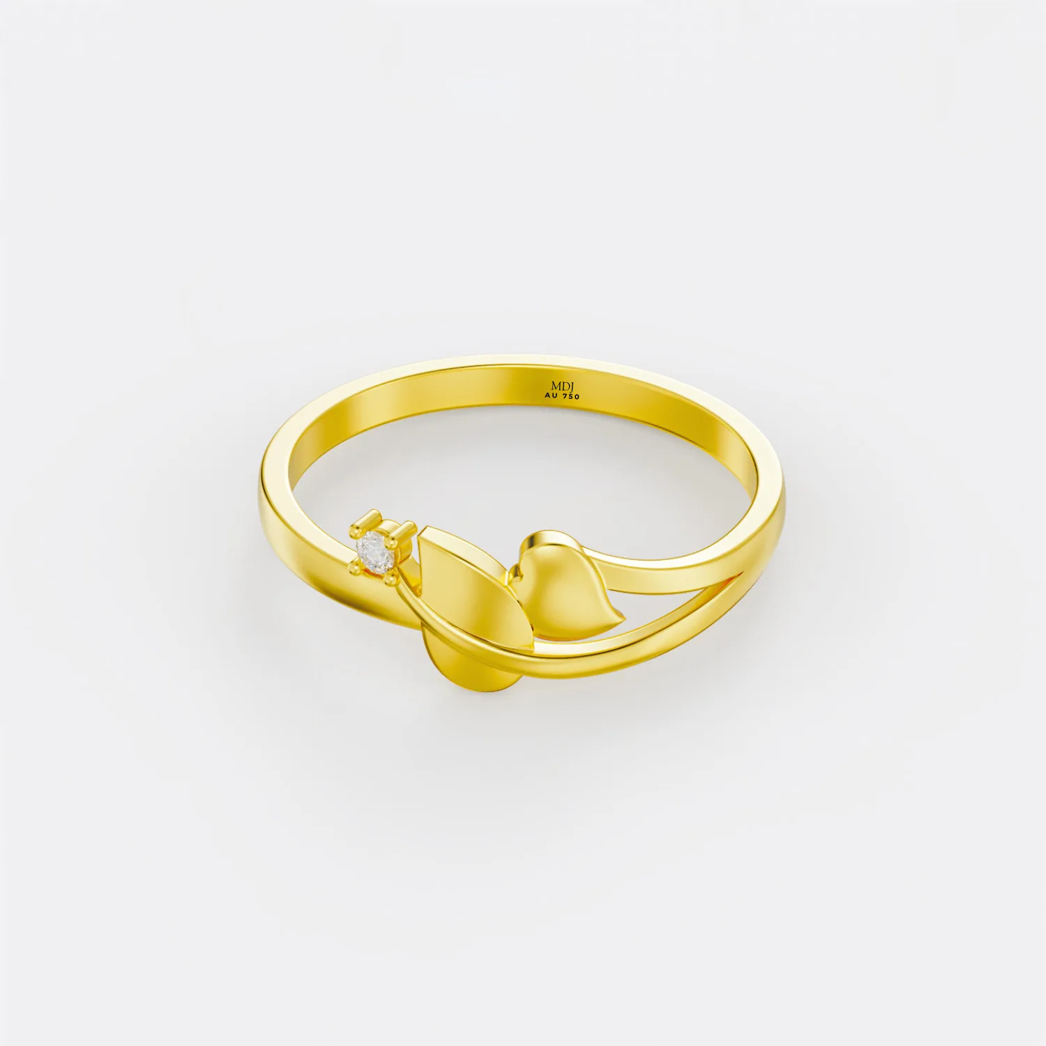Nhẫn Nữ Vàng Trắng 18k đẹp - Nhẫn Vàng Nữ MDJ NNU80