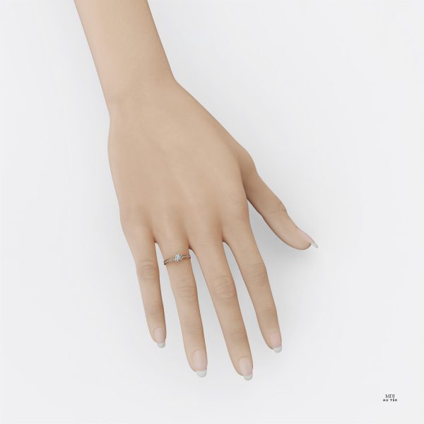 Nhẫn Đính Hôn Vàng Trắng -  MDJ NNU89