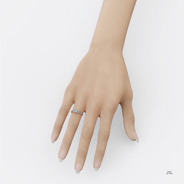 Nhẫn Đính Hôn Vàng Trắng -  MDJ NNU89