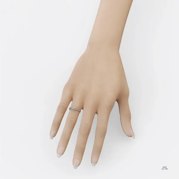 Nhẫn Đính Hôn Vàng Trắng - MDJ NNU89