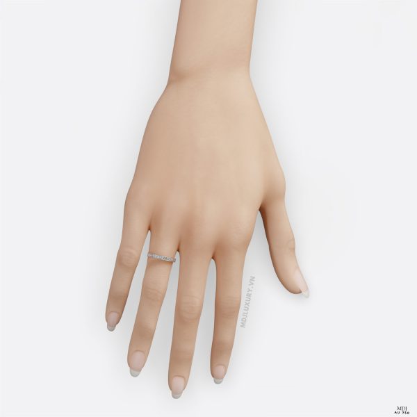 Nhẫn Nữ Vàng Trắng MDJ NNU148