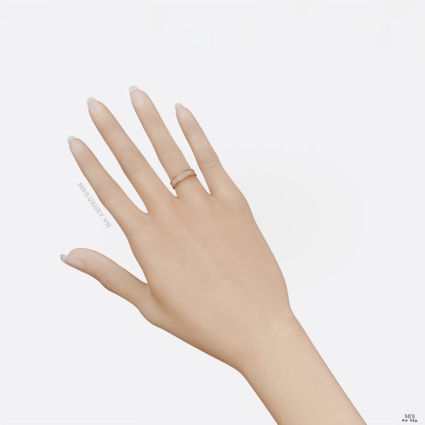 Nhẫn Vàng Nữ Cao Cấp Đính Kim Cương NNU191