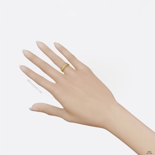 Nhẫn Vàng Nữ Cao Cấp Đính Kim Cương NNU191