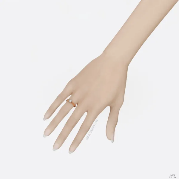 Nhẫn Nữ Vàng 14K Kim Cương Thiên Nhiên NNU48