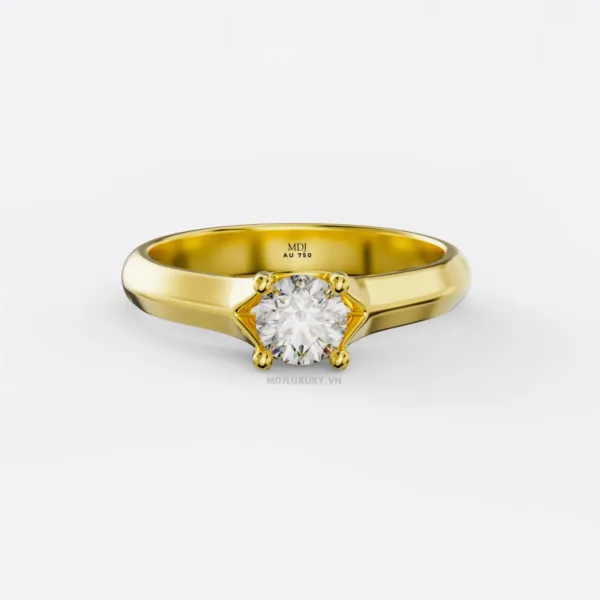 Nhẫn Nữ Vàng 14K Kim Cương Thiên Nhiên NNU48