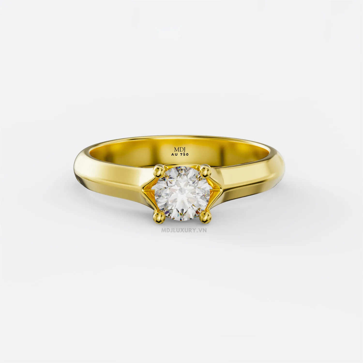 Nhẫn Nữ Vàng 14K Kim Cương Thiên Nhiên NNU48