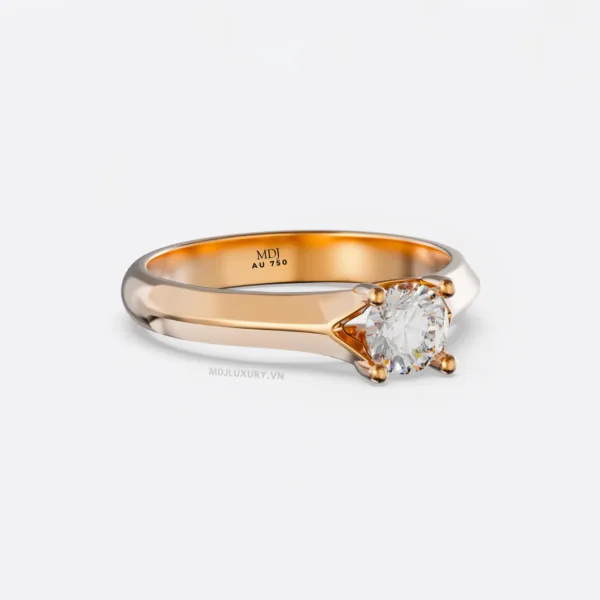 Nhẫn Nữ Vàng 14K Kim Cương Thiên Nhiên NNU48