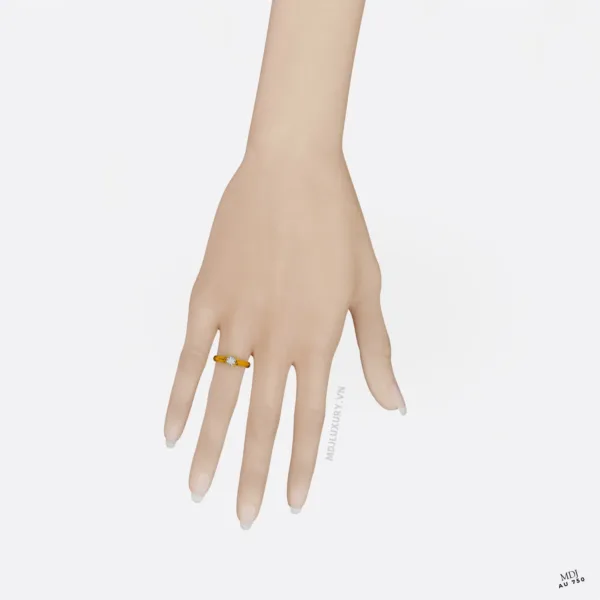 Nhẫn Nữ Vàng 14K Kim Cương Thiên Nhiên NNU48