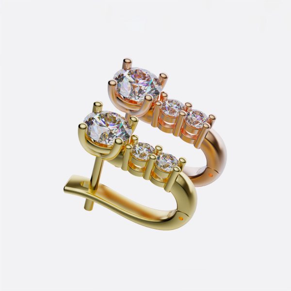 Bông tai vàng 18K cao cấp BTNU15