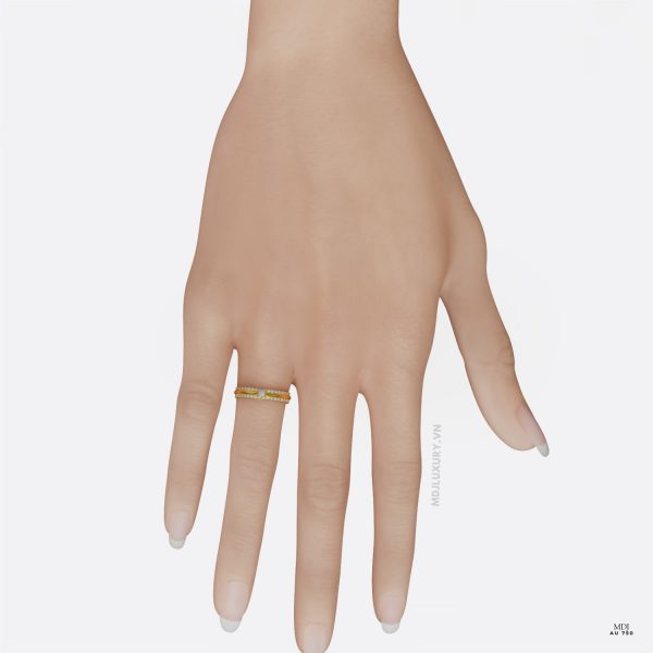 Nhẫn cưới vàng tây 18K- nhẫn cưới đẹp NC107