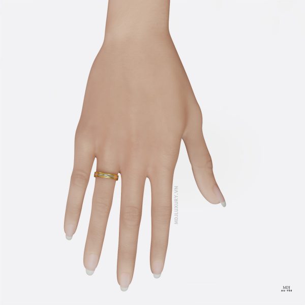 Nhẫn cưới vàng tây 18K- nhẫn cưới đẹp NC107