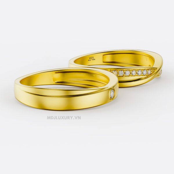 Nhẫn cưới vàng tây 18K NC02