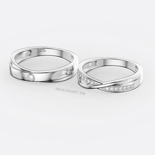 Nhẫn cưới vàng tây 18K NC02