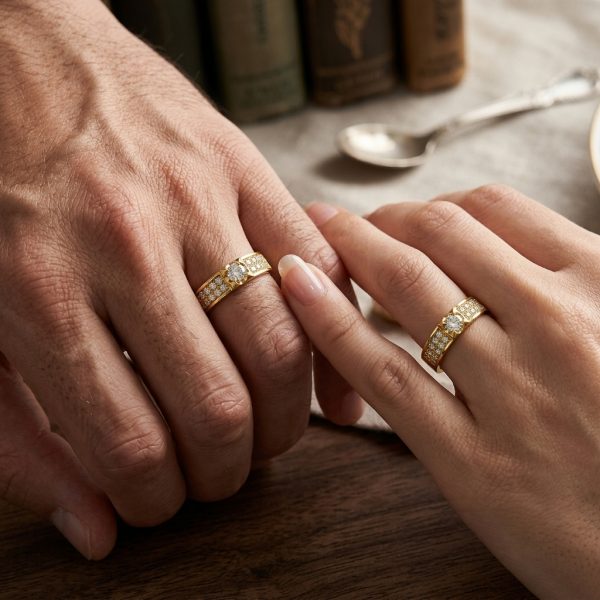 Nhẫn cưới vàng tây đẹp NC07